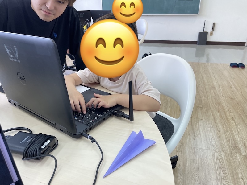 パソコン練習中（浜松ぼうや校）