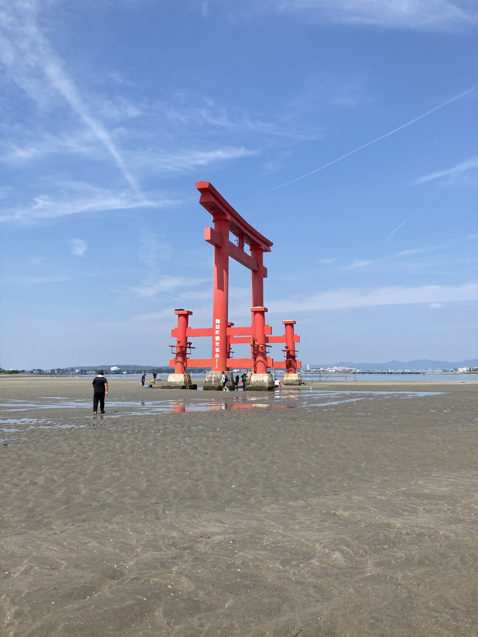 浜名湖の鳥居に上陸